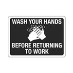 Wash Your Hands Before Returning To Work Sign